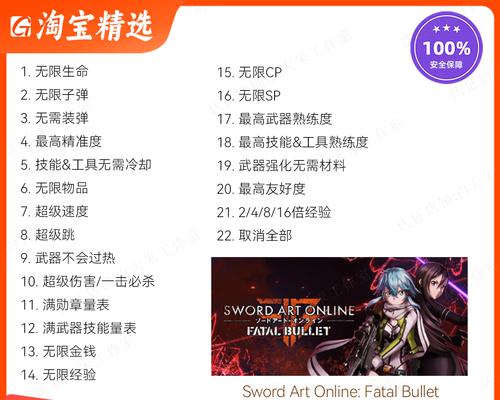 《刀剑神域夺命凶弹阿呆》攻略指南（掌握实用玩法）
